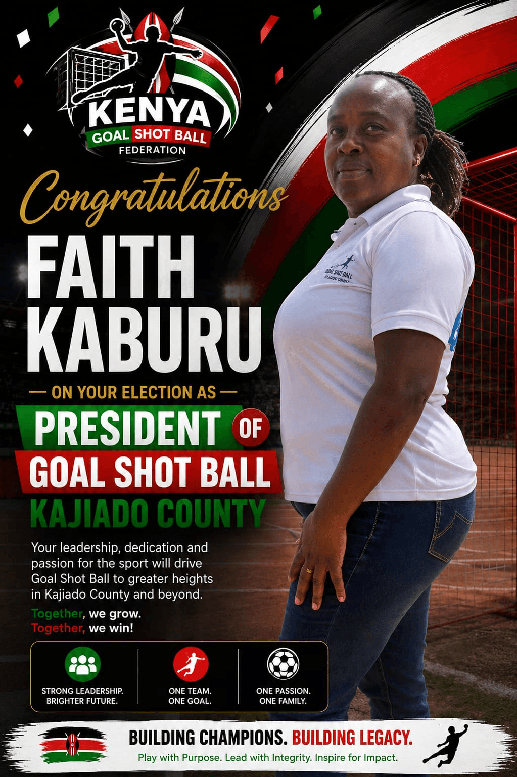Faith Kaburu — President, Goal Shot Ball Kajiado County