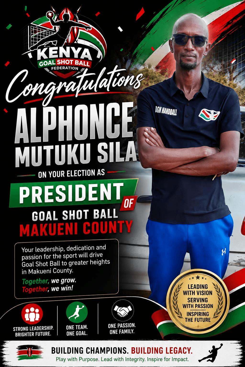 Alphonce Mutuku Sila — President, Goal Shot Ball Makueni County